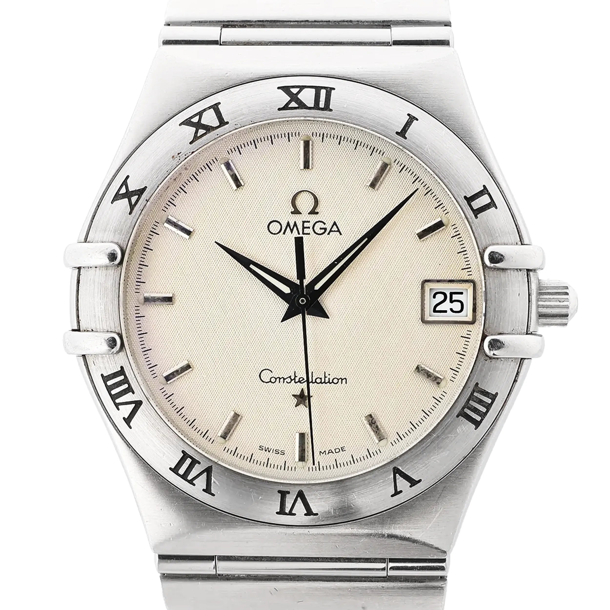 Omega Constellation 1512.30 57330974 SS SS QZ Watch with Beige Dial