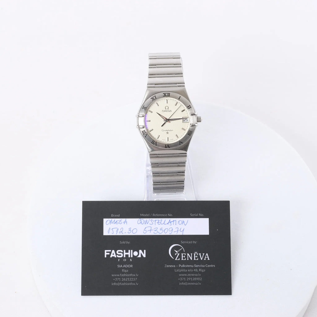 Omega Constellation 1512.30 57330974 SS SS QZ Watch with Beige Dial