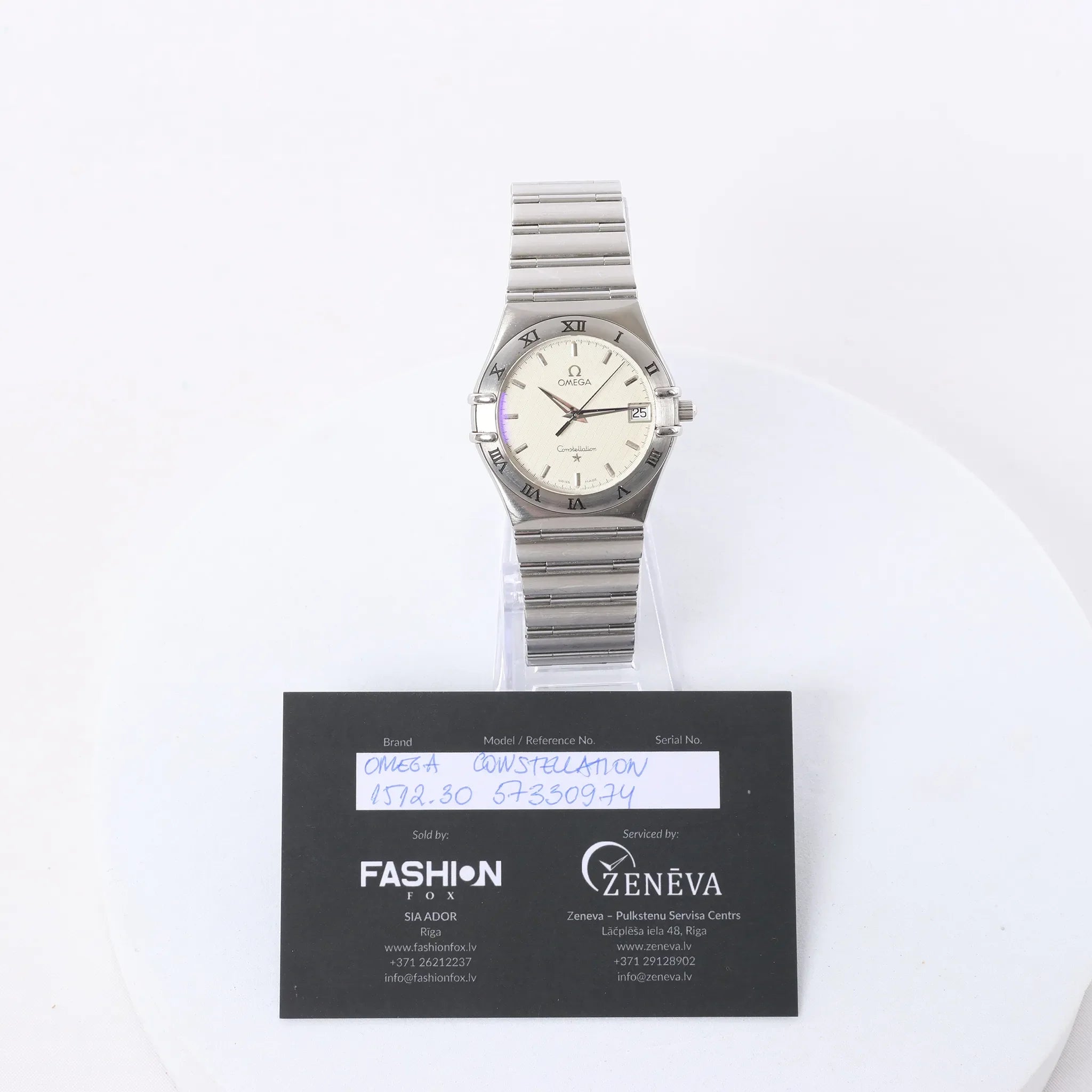 Omega Constellation 1512.30 57330974 SS SS QZ Watch with Beige Dial