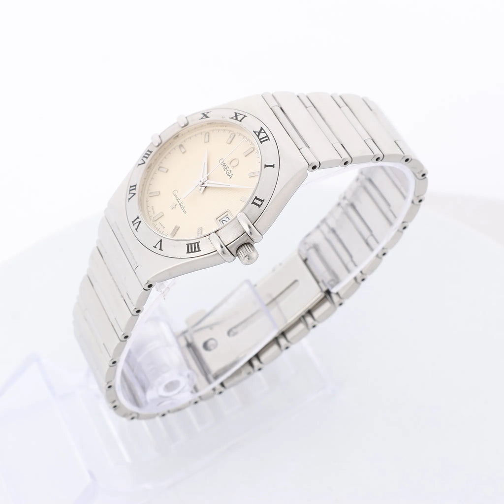 Omega Constellation 1512.30 57330974 SS SS QZ Watch with Beige Dial
