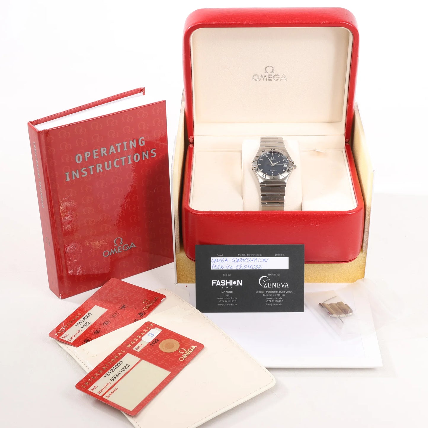 Omega Constellation 1512.40 58341032 SS SS QZ Watch with Gray Dial