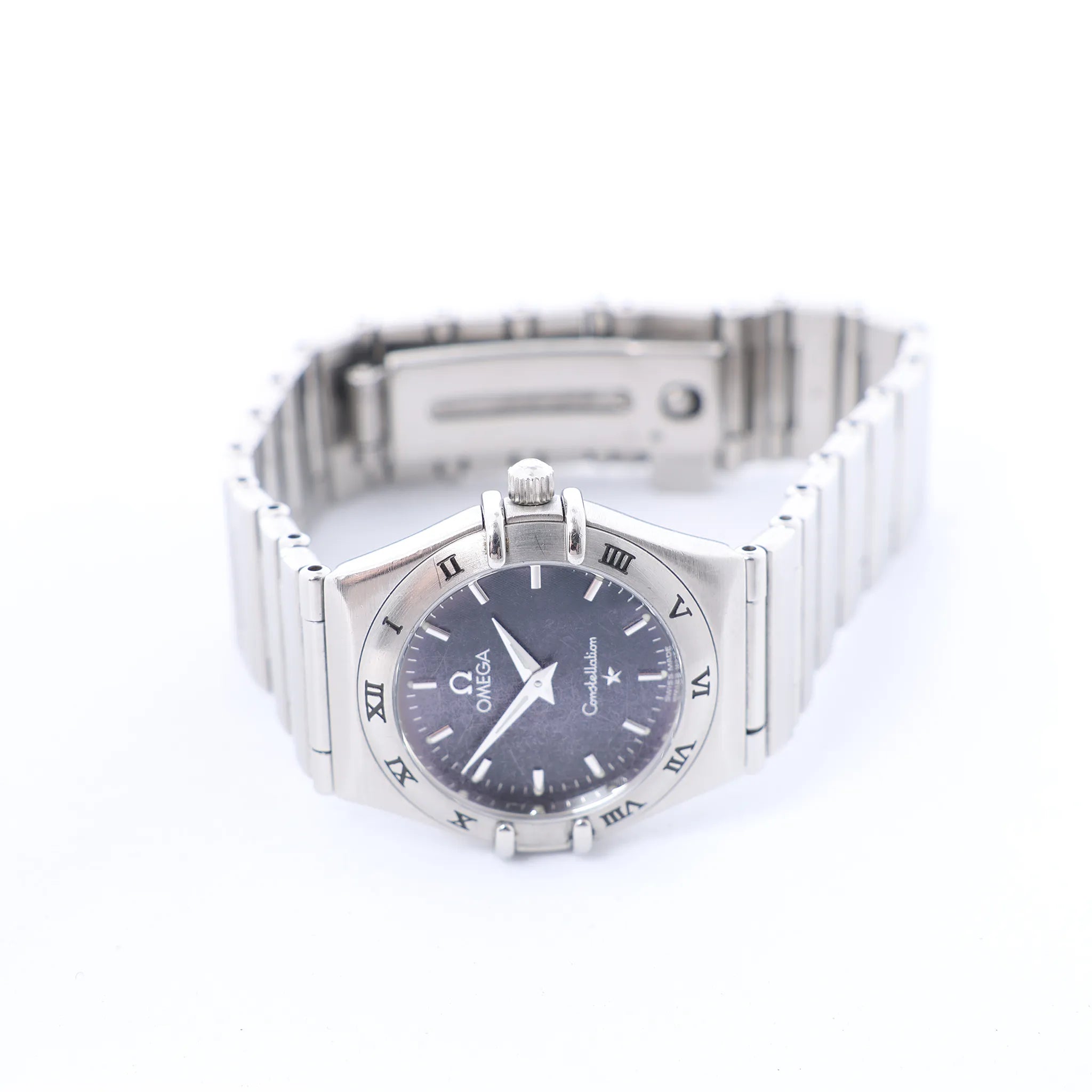 Omega Constellation 1562.40 56661464 SS QZ Watch with Navy Blue Dial