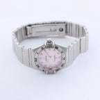 Omega Constellation 1562.65 55930509 SS QZ Watch with Pink MOP Dial