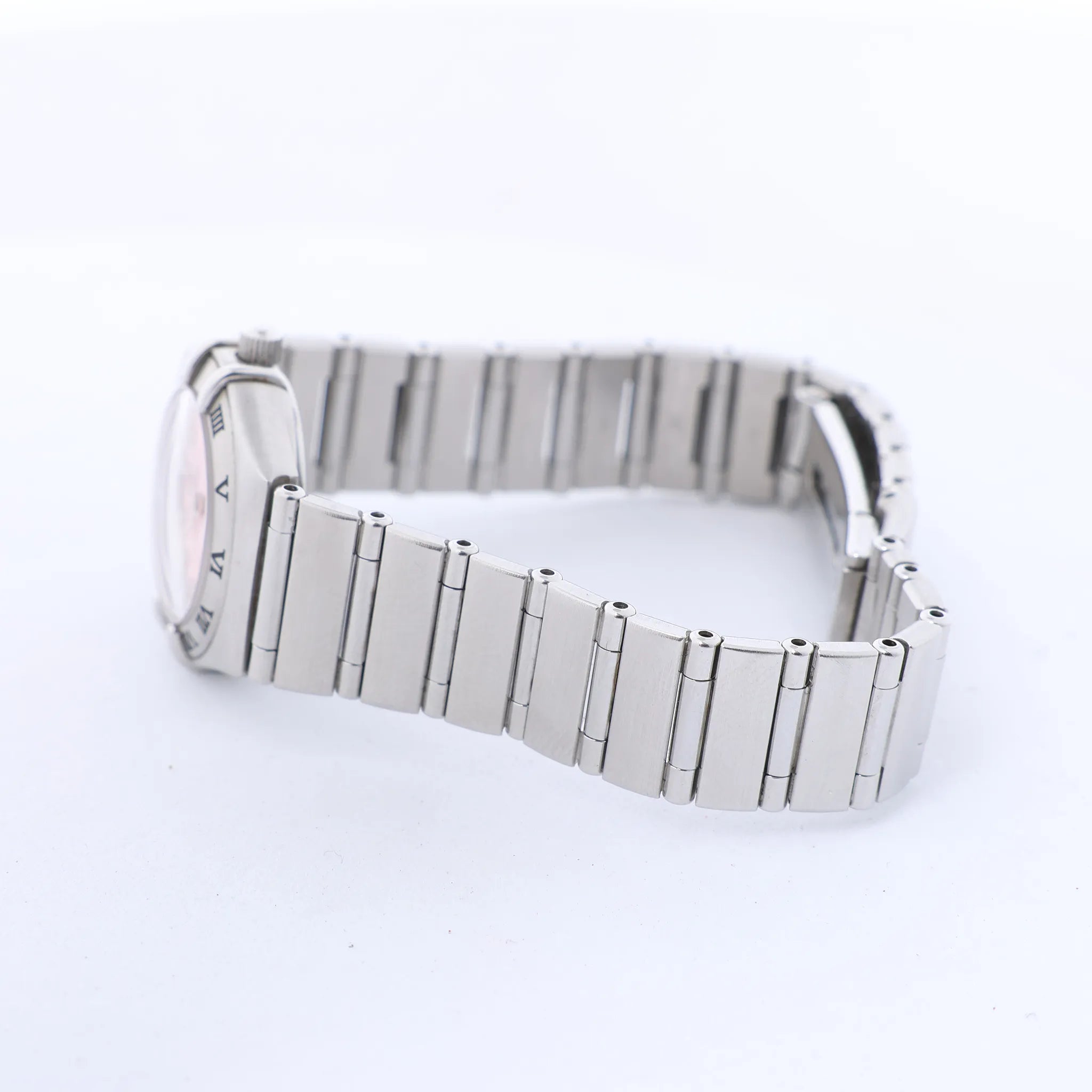 Omega Constellation 1562.65 55930509 SS QZ Watch with Pink MOP Dial