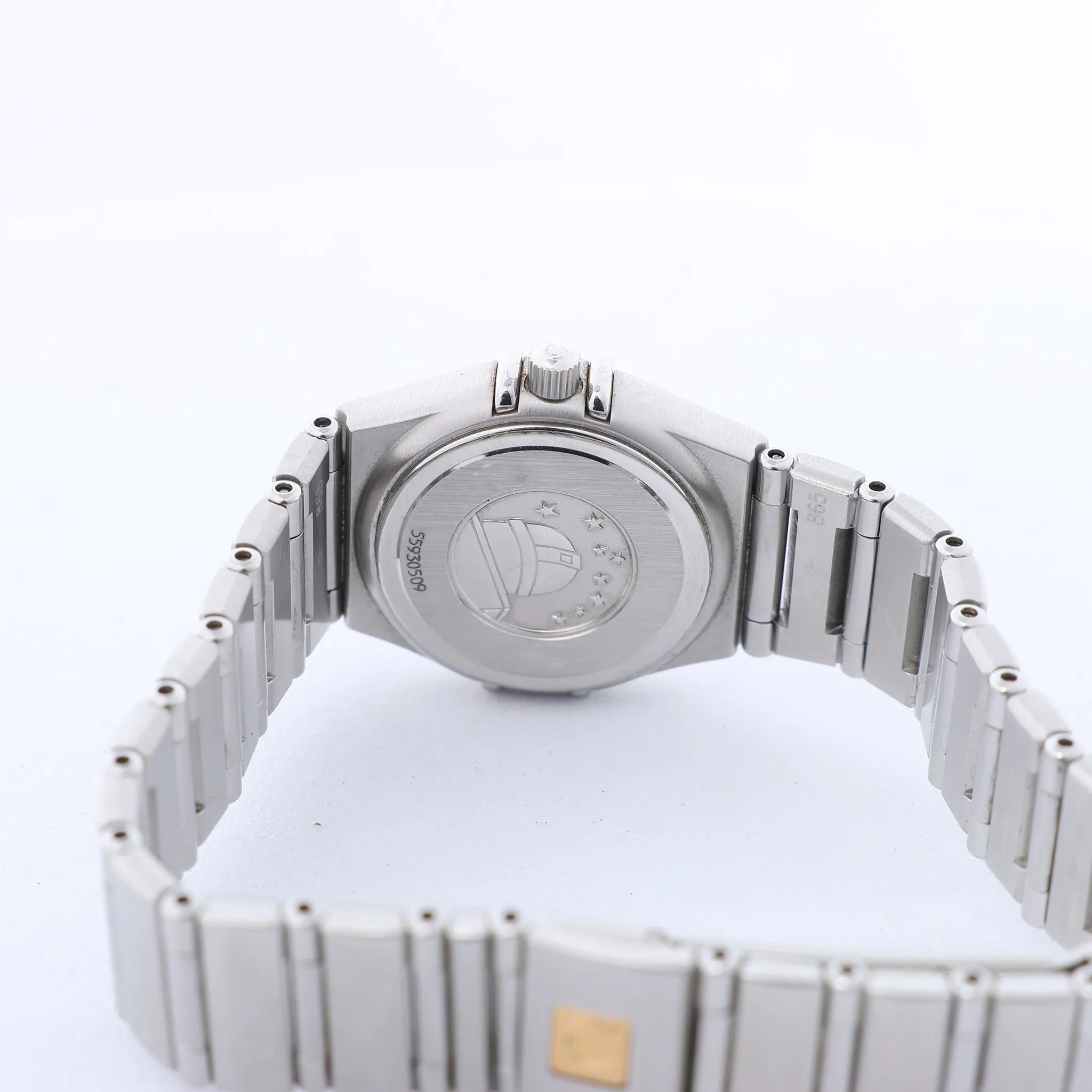 Omega Constellation 1562.65 55930509 SS QZ Watch with Pink MOP Dial