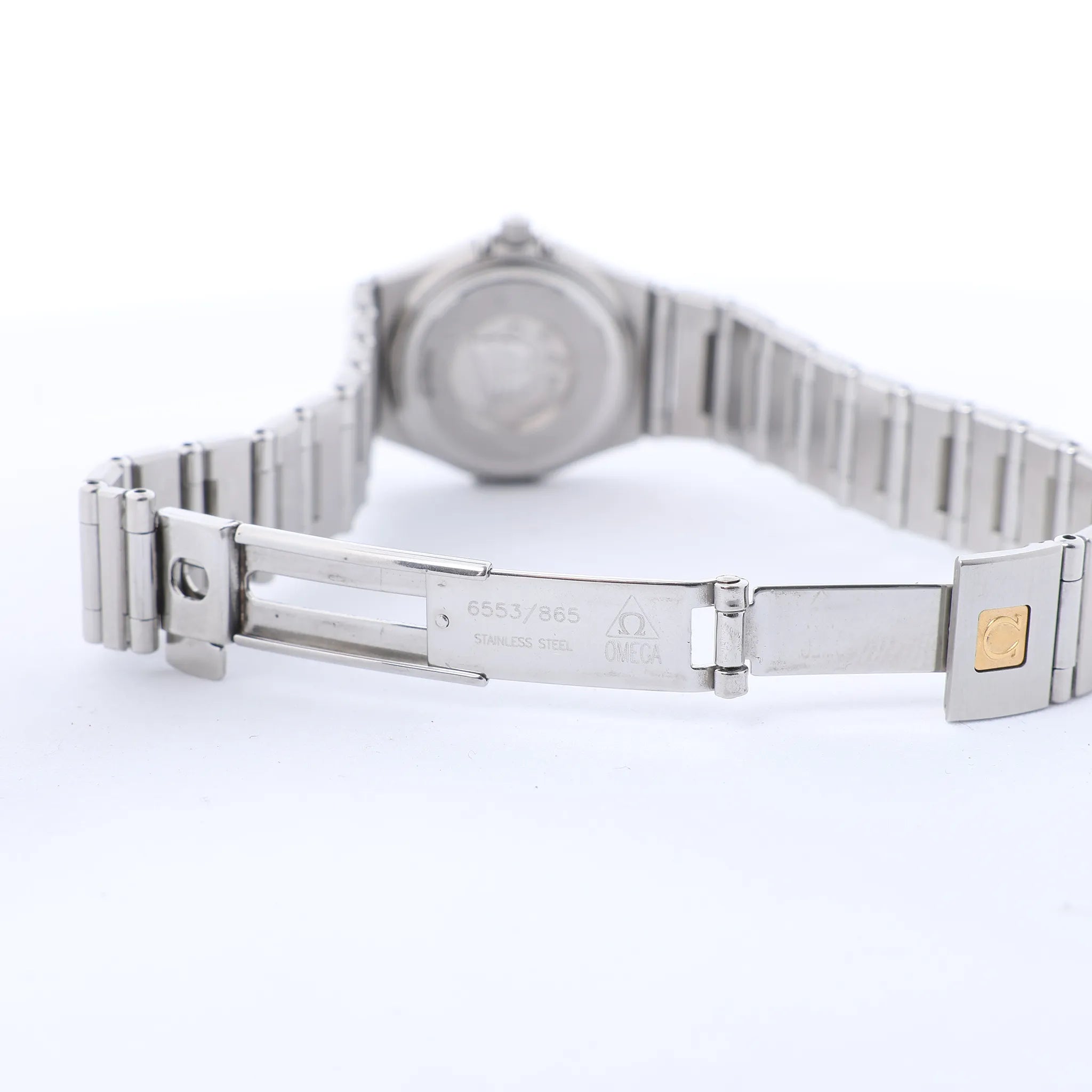Omega Constellation 1562.65 55930509 SS QZ Watch with Pink MOP Dial
