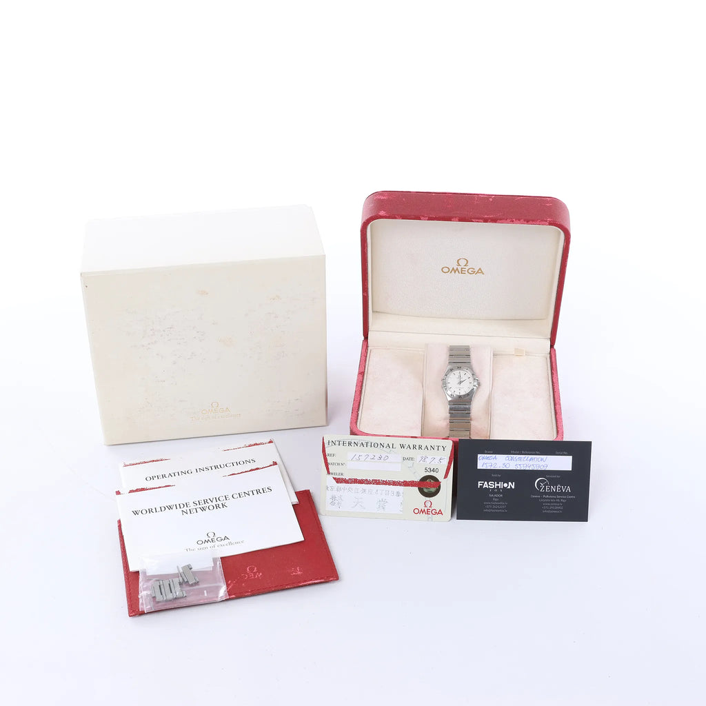 Omega Constellation 1572.30 55945909 SS QZ Watch with Beige Dial