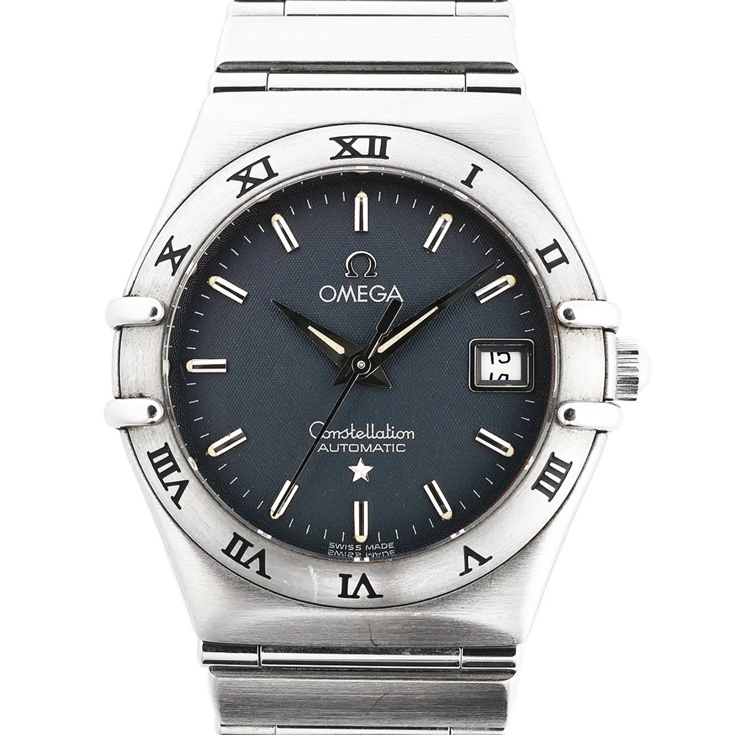 Omega Constellation 1592.40.00 SS x SS AT Watch with Blue Dial