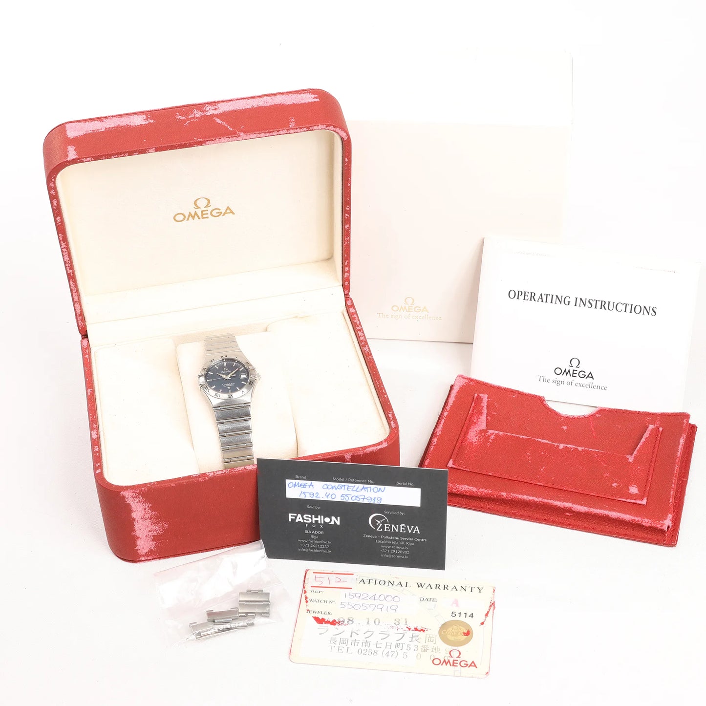 Omega Constellation 1592.40.00 SS x SS AT Watch with Blue Dial