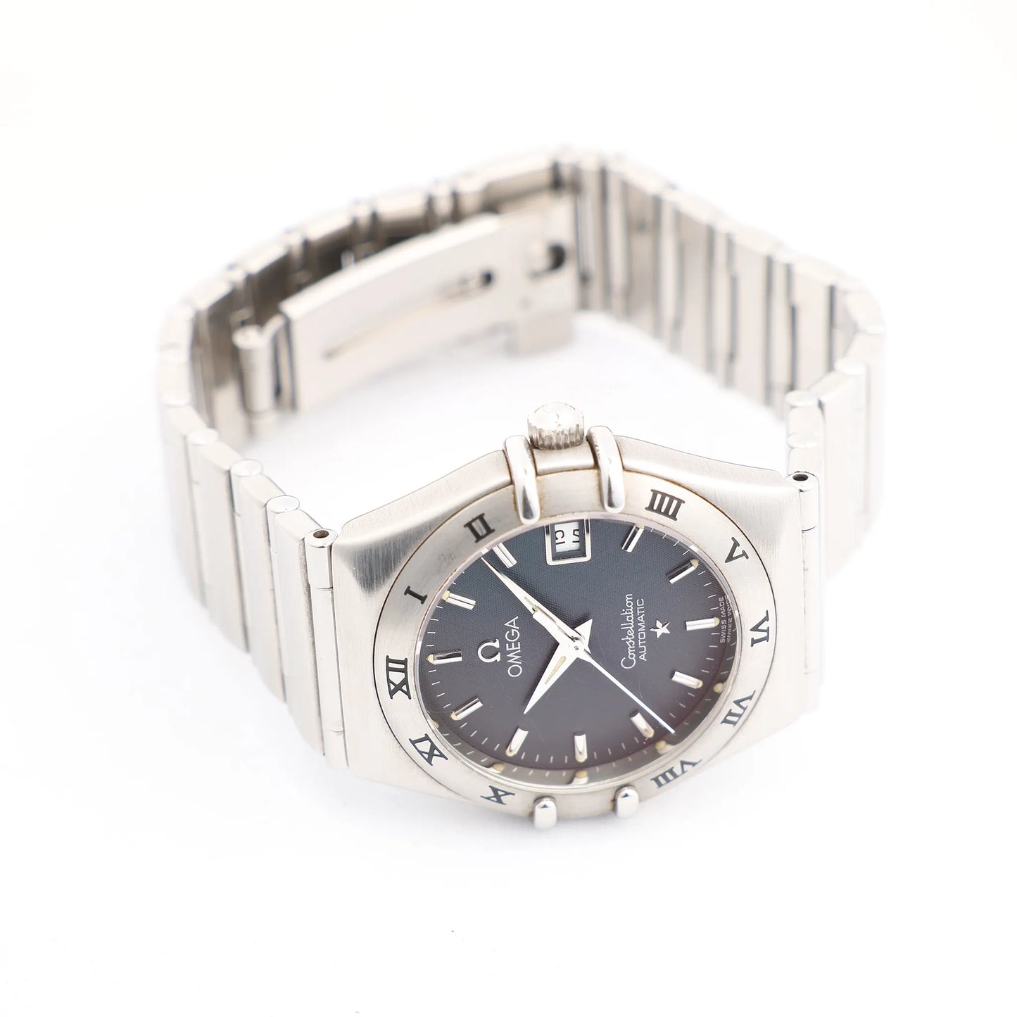 Omega Constellation 1592.40.00 SS x SS AT Watch with Blue Dial