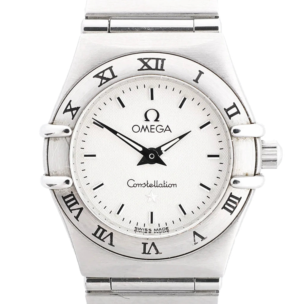 Omega Constellation 1562.3 56987505 6553/865 SS QZ Watch with White Dial