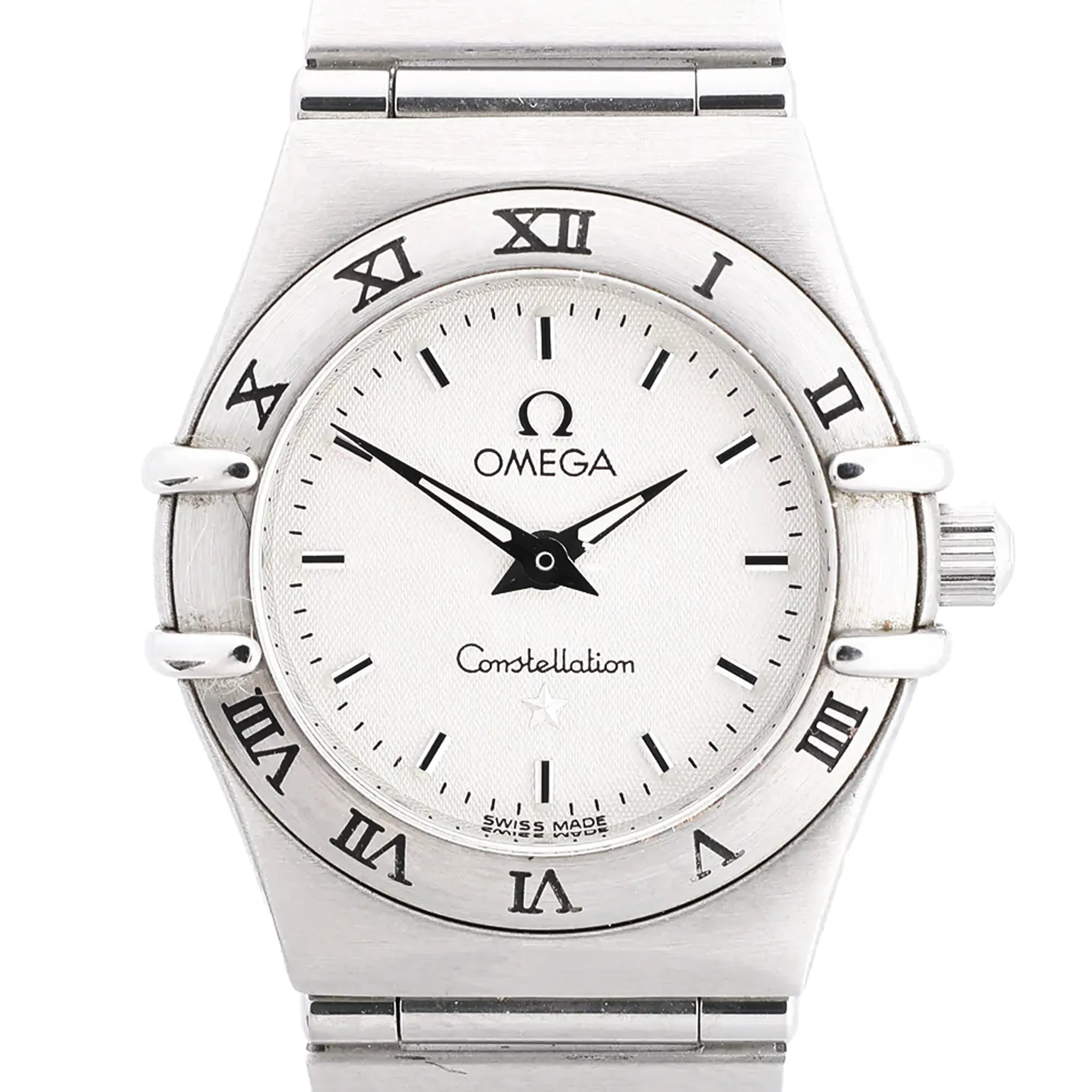 Omega Constellation 1562.3 56987505 6553/865 SS QZ Watch with White Dial