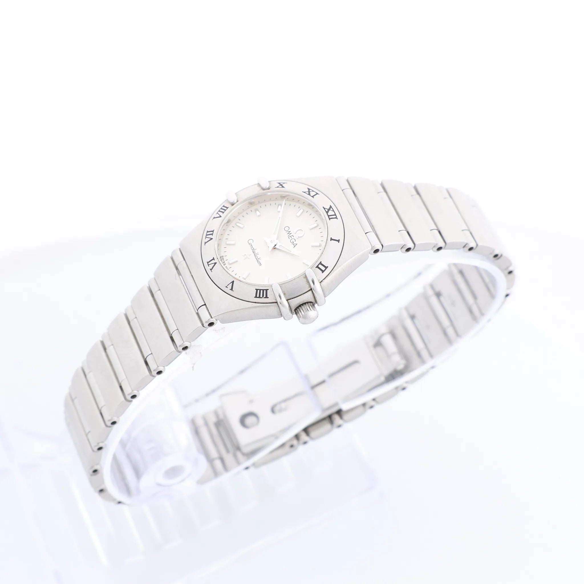 Omega Constellation 1562.3 56987505 6553/865 SS QZ Watch with White Dial