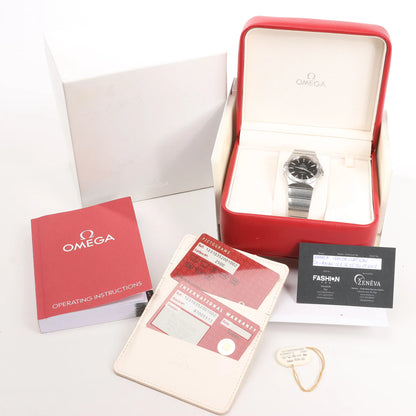 Omega Constellation Co-Axial 123.10.35.20.01.002 87005513 SS SS AT Watch with Black Dial