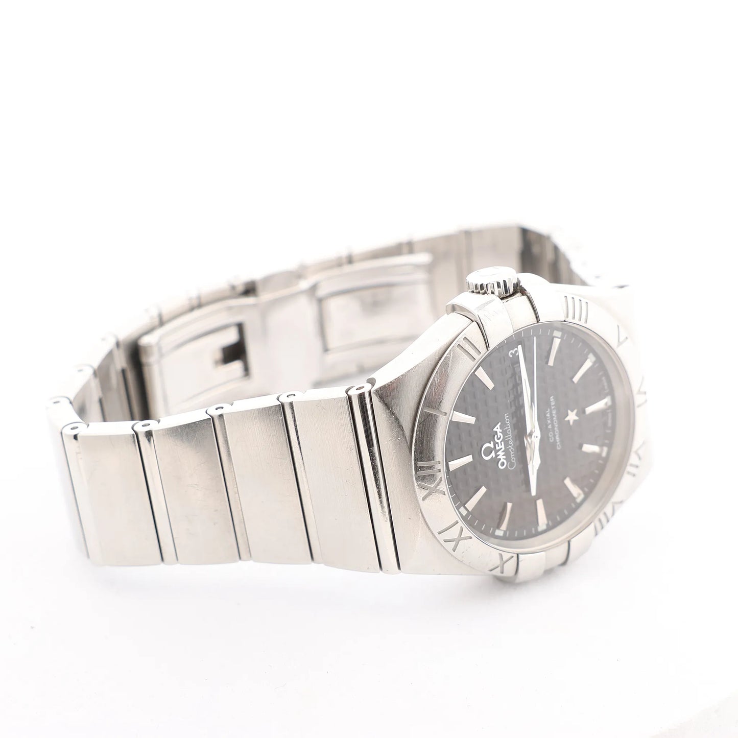 Omega Constellation Co-Axial 123.10.35.20.01.002 87005513 SS SS AT Watch with Black Dial