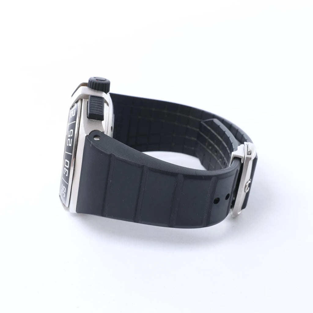 Omega Constellation Double Eagle 121.32.44.52.01.001 8507346 SS x Rubber AT Watch with Black Dial