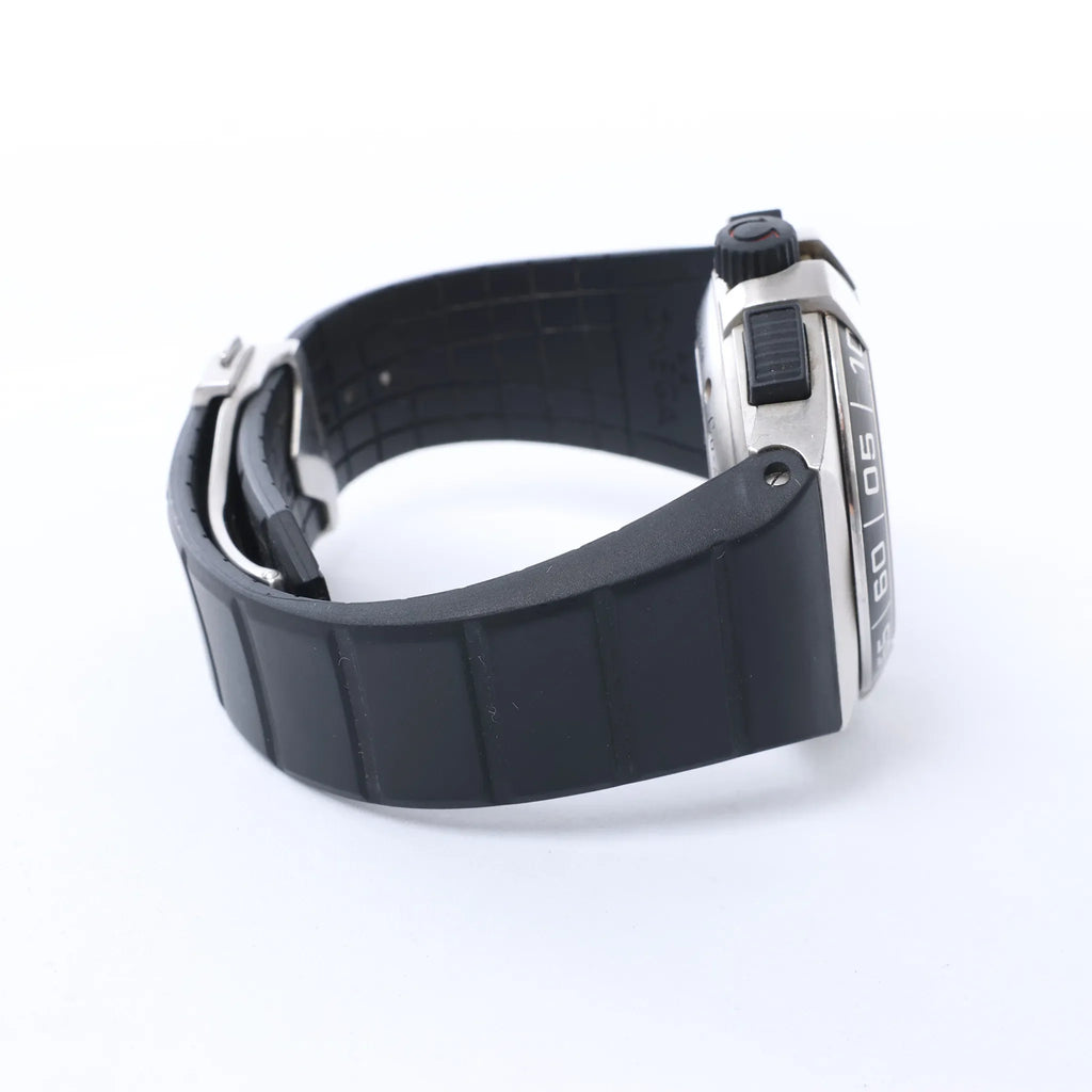 Omega Constellation Double Eagle 121.32.44.52.01.001 8507346 SS x Rubber AT Watch with Black Dial