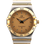 Omega Constellation 1262.10.00 SS YG QZ Watch with Gold Dial