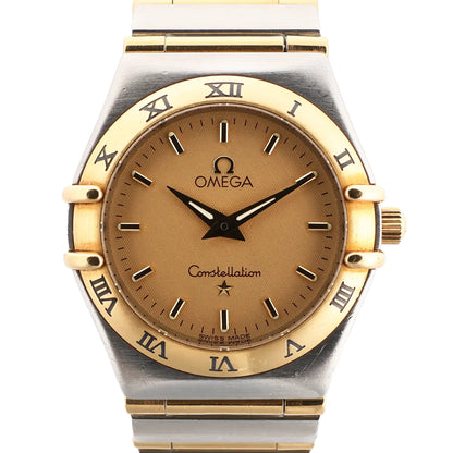 Montre Omega Constellation 1262.10.00 SS YG QZ avec cadran en or