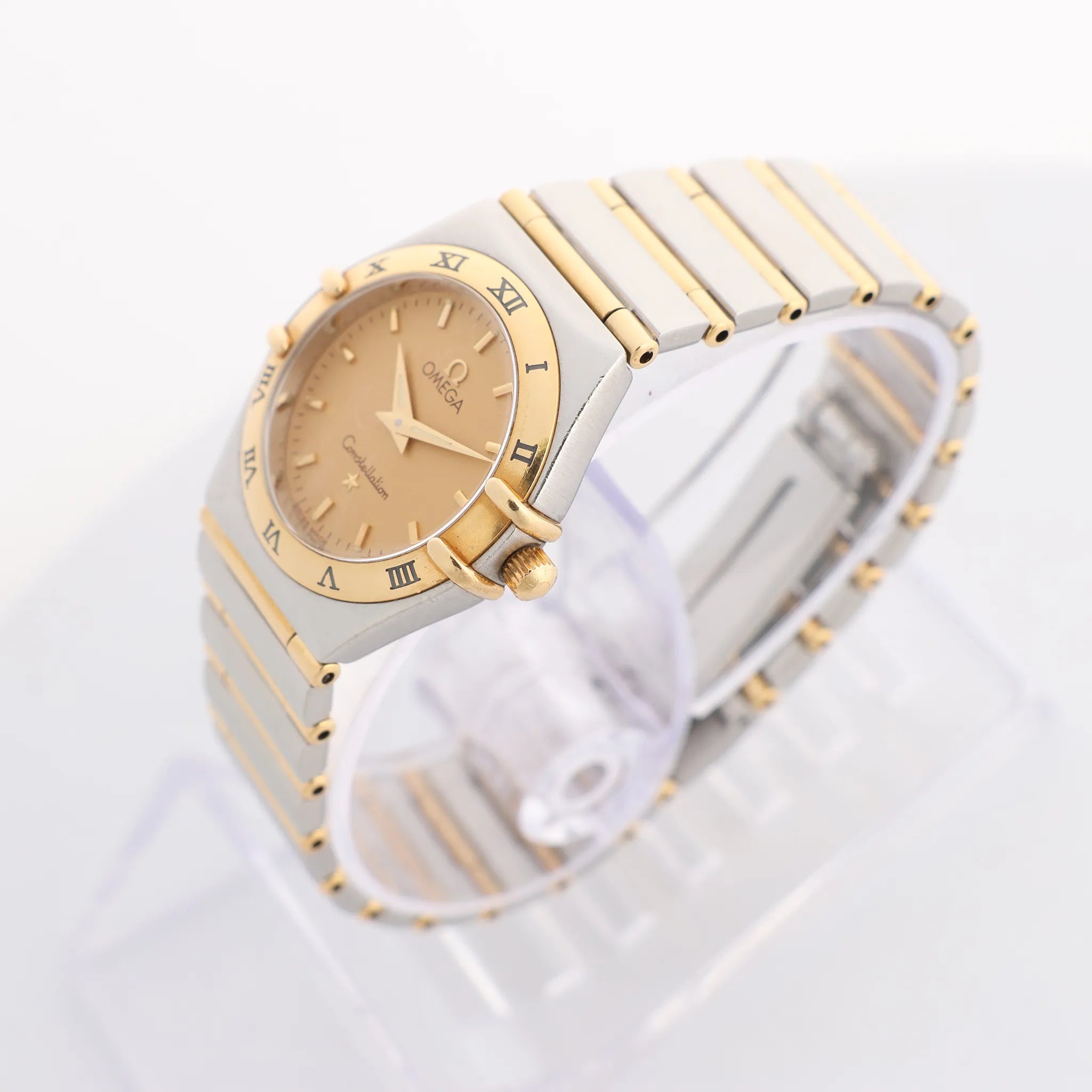 Omega Constellation 1262.10.00 SS YG QZ Watch with Gold Dial