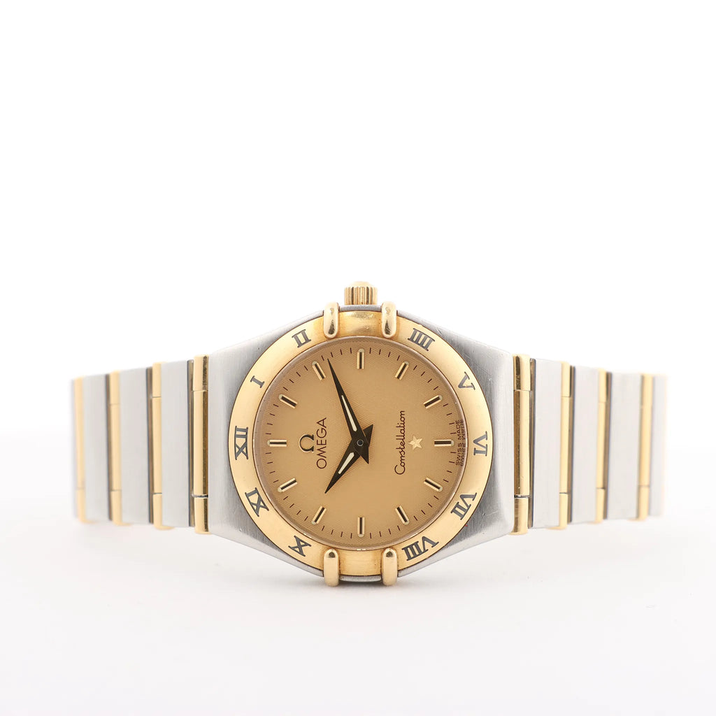 Omega Constellation 1262.10.00 SS YG QZ Watch with Gold Dial