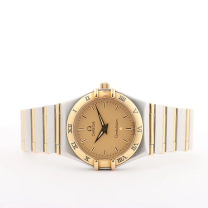 Montre Omega Constellation 1262.10.00 SS YG QZ avec cadran en or