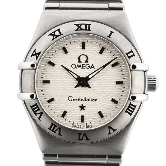 Omega Constellation 1562.30.00 SS QZ Watch with White Dial