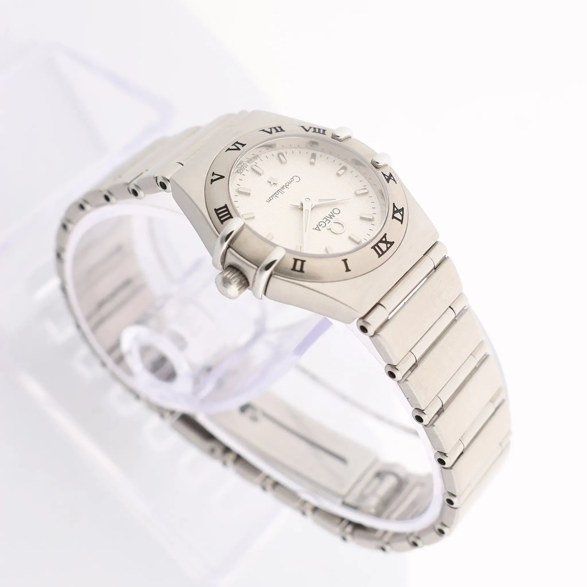 Omega Constellation 1562.30.00 SS QZ Watch with White Dial