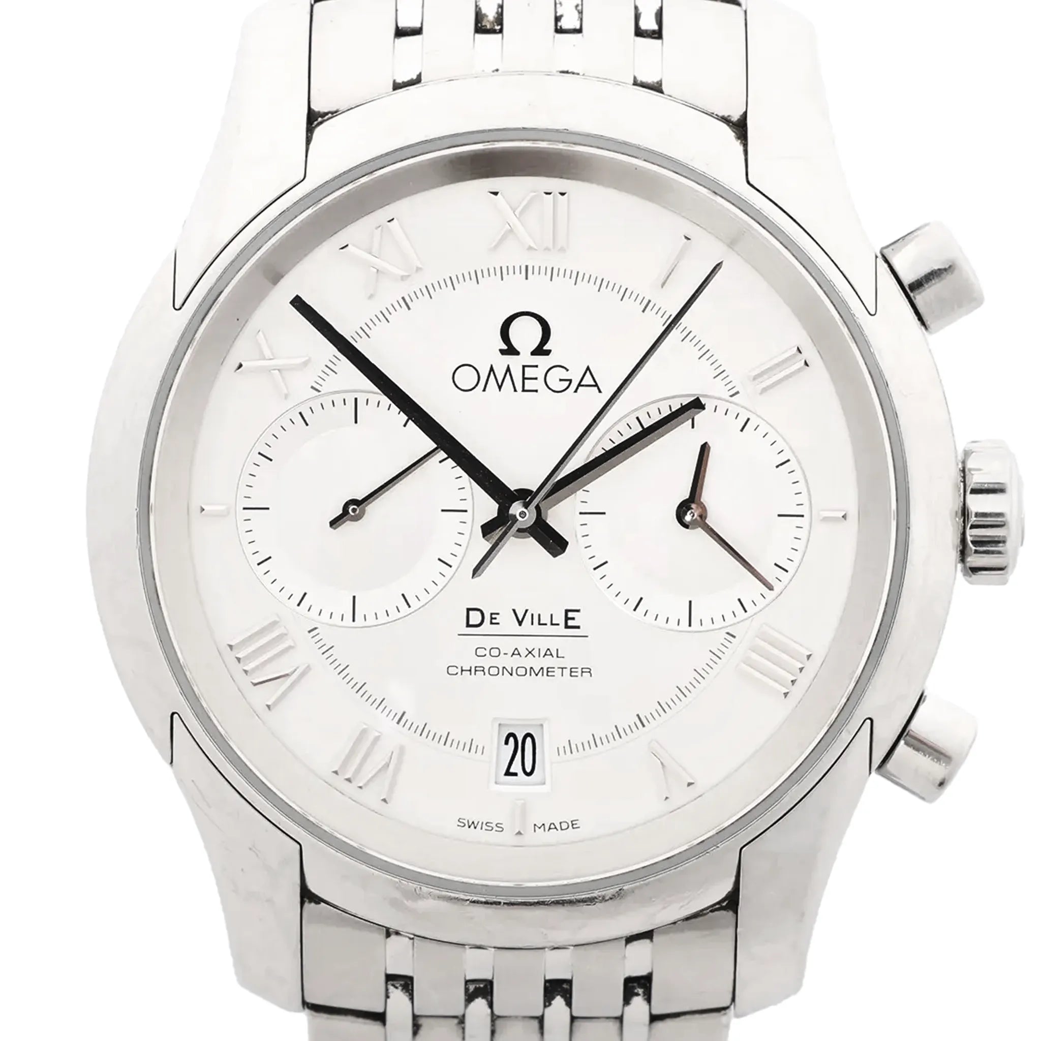 Omega De Ville Co-Axial 431.10.42.51.02.001 85897071 SS AT Watch with White Dial