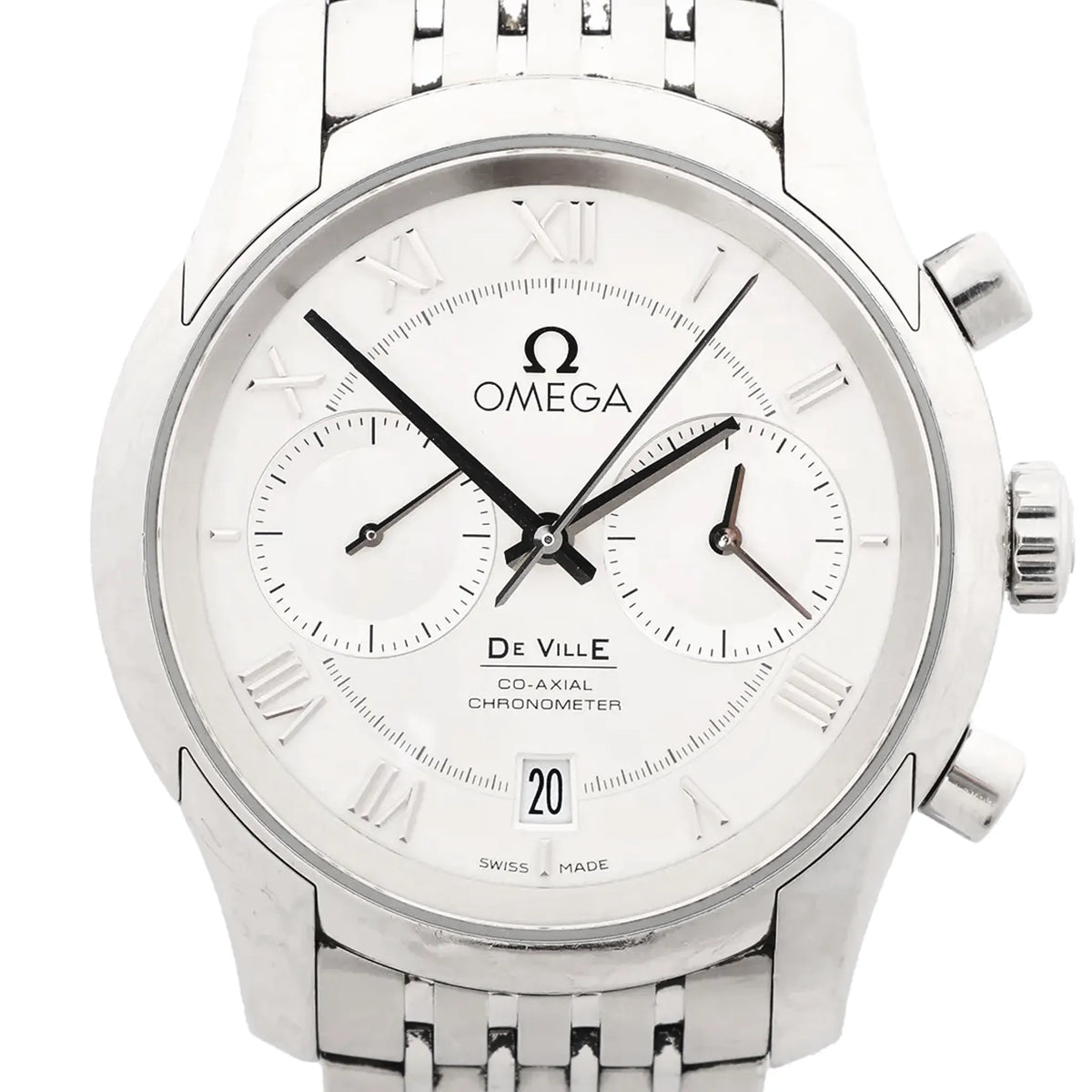 Omega De Ville Co-Axial 431.10.42.51.02.001 85897071 SS AT Watch with White Dial