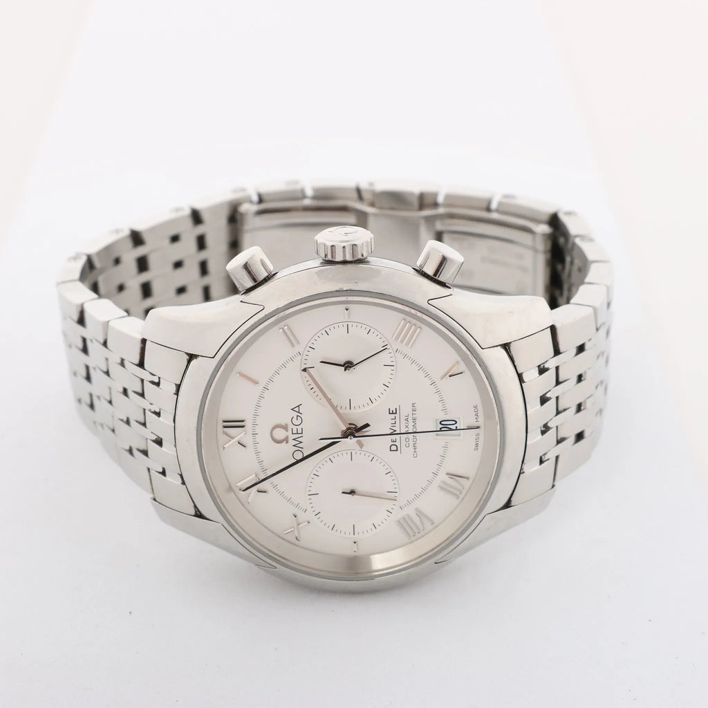 Omega De Ville Co-Axial 431.10.42.51.02.001 85897071 SS AT Watch with White Dial