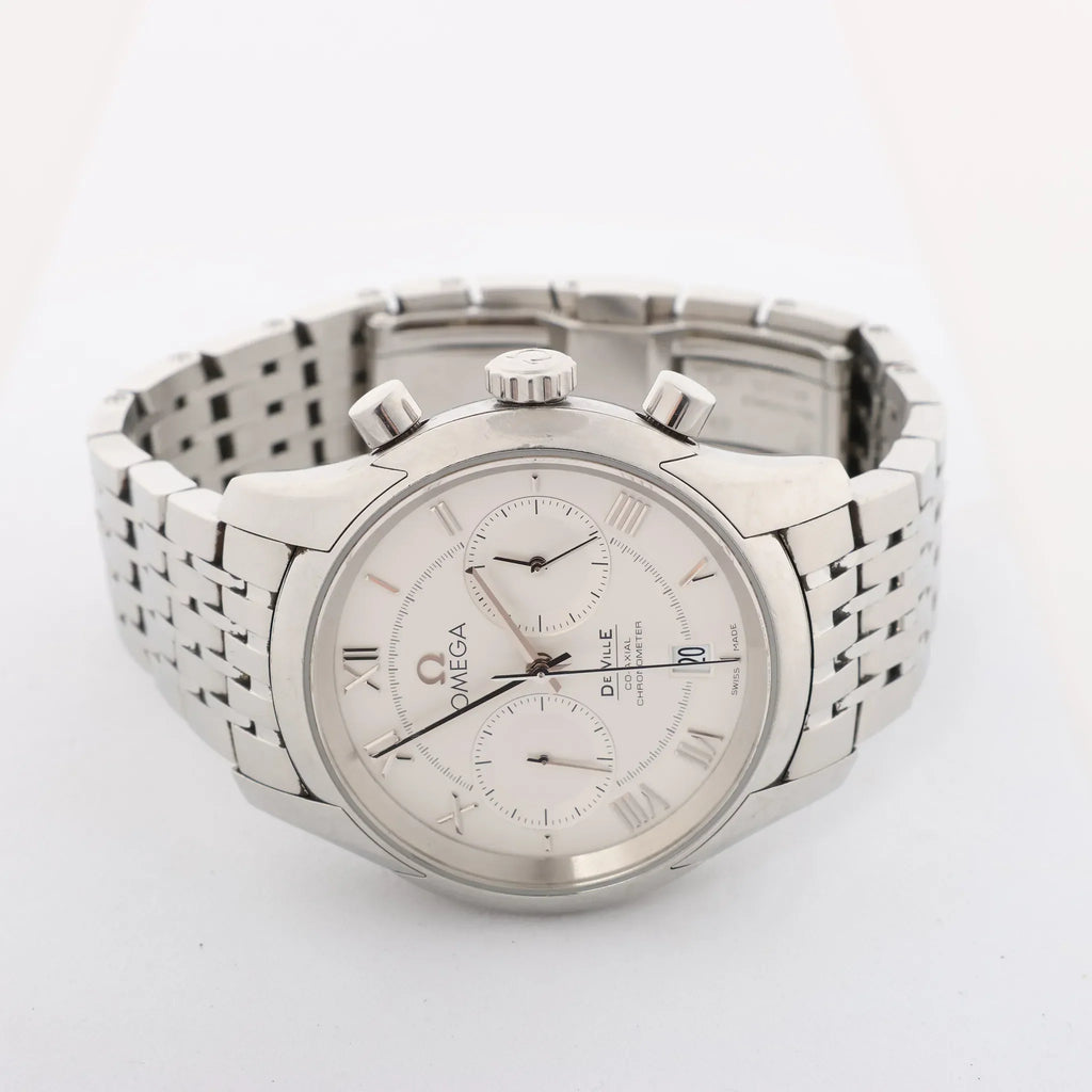Omega De Ville Co-Axial 431.10.42.51.02.001 85897071 SS AT Watch with White Dial