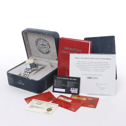 Omega Seamaster 007 James Bond model 2537.80 80429816 03859/10007 SS AT Blue-Face Watch