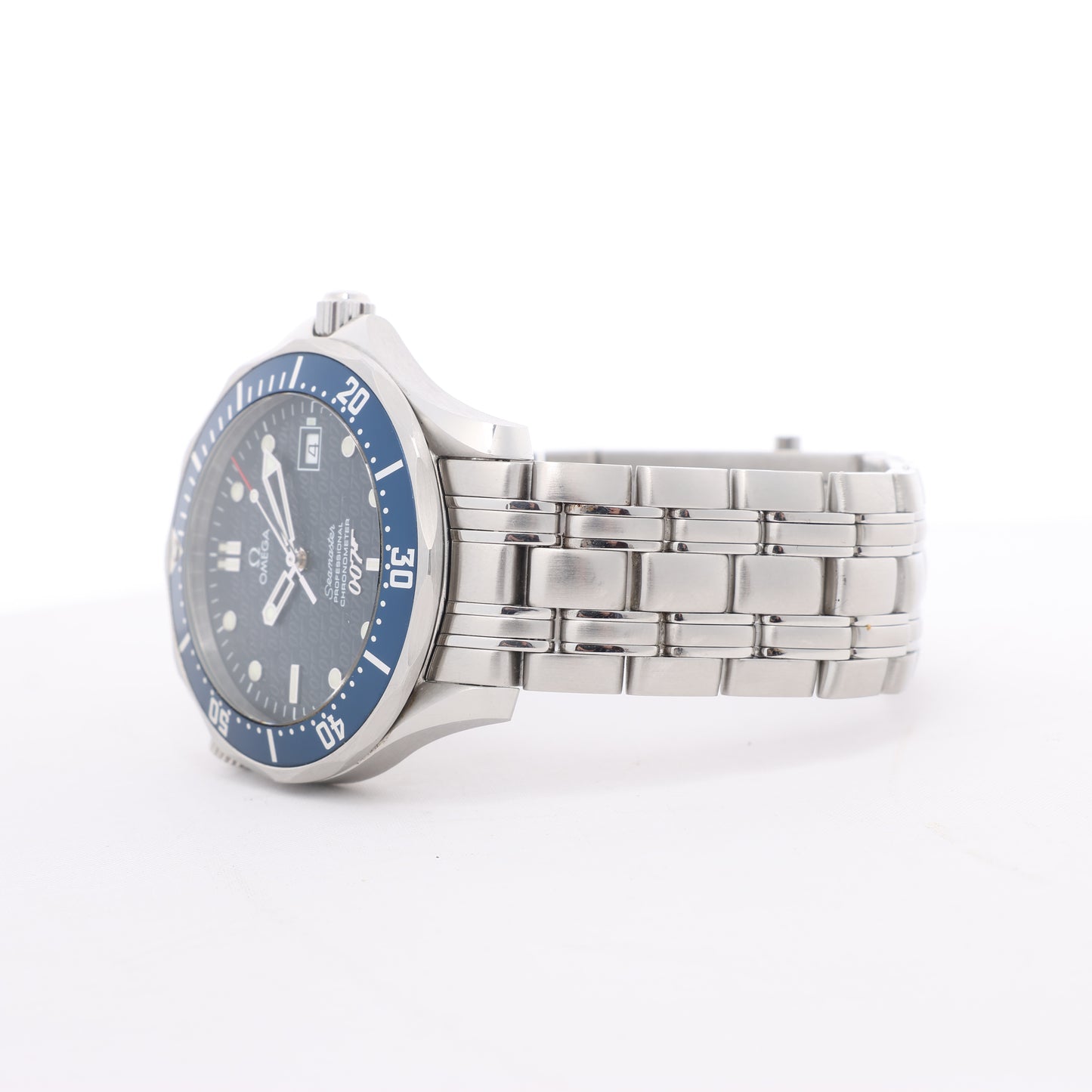 Omega Seamaster 007 James Bond model 2537.80 80429816 03859/10007 SS AT Blue-Face Watch