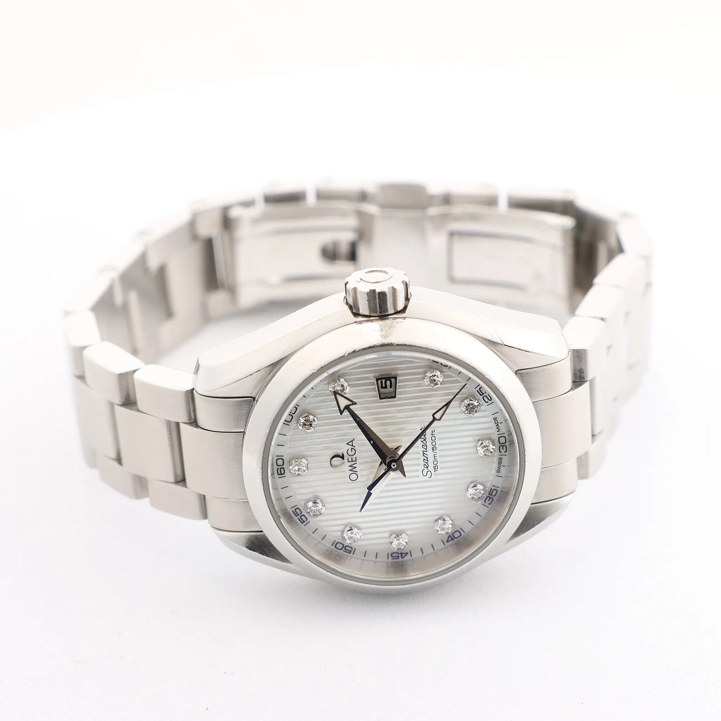 Omega Seamaster Aqua Terra 231.10.30.60.55.001 90627309 SS QZ Watch with Shell Dial