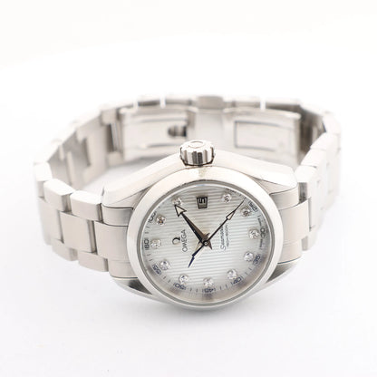 Omega Seamaster Aqua Terra 231.10.30.60.55.001 90627309 SS QZ Watch with Shell Dial