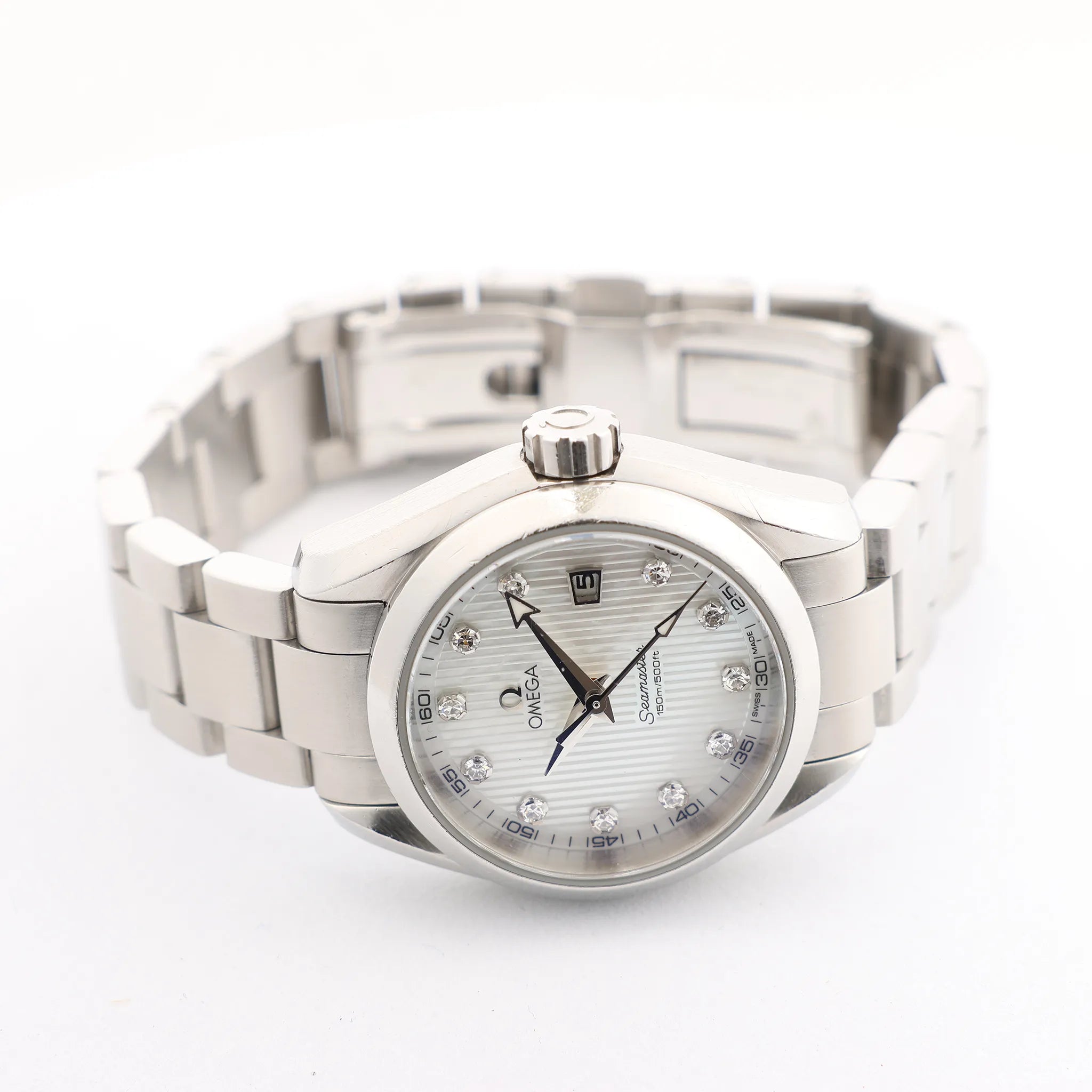 Omega Seamaster Aqua Terra 231.10.30.60.55.001 90627309 SS QZ Watch with Shell Dial