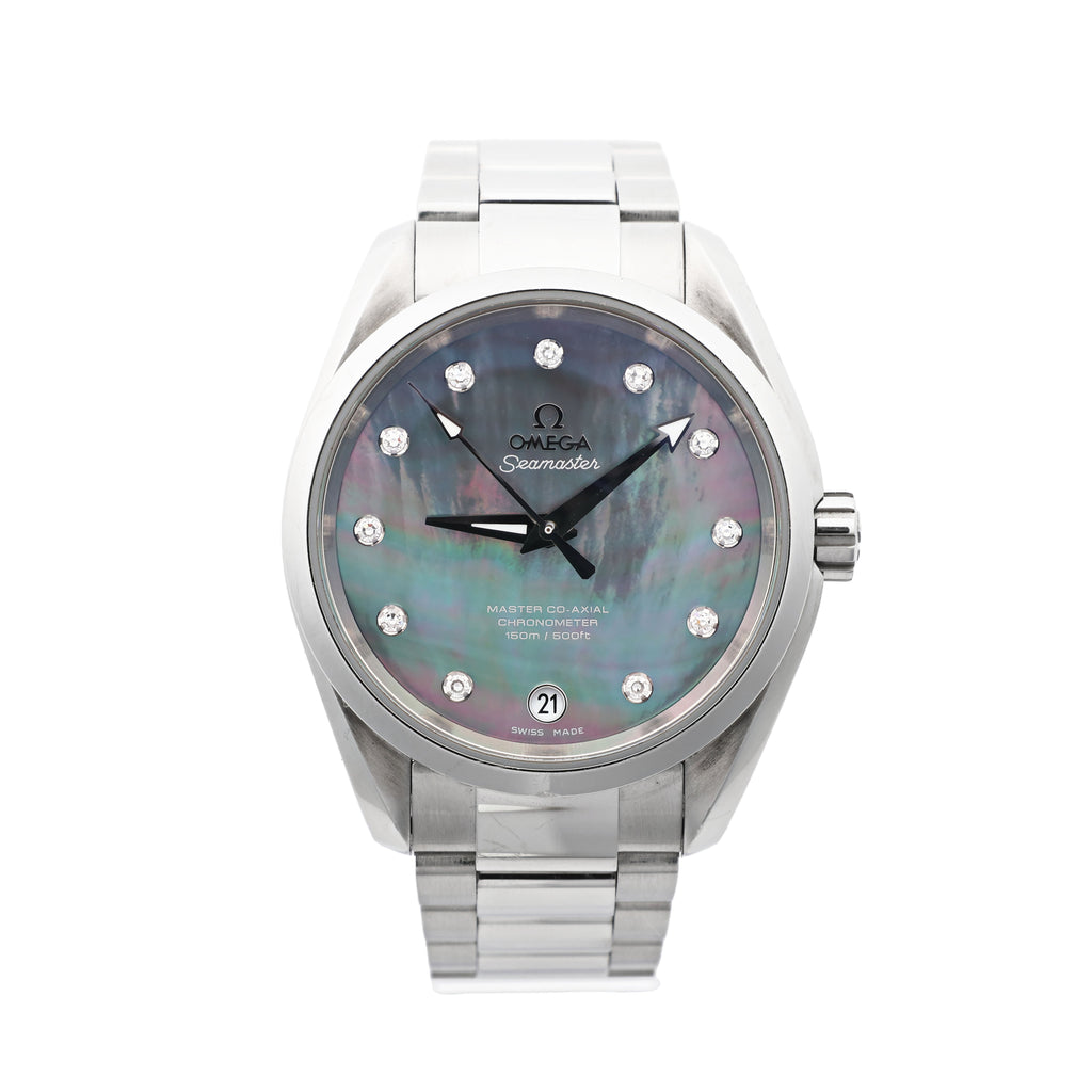 Omega Seamaster Aquaterra 231.10.39.21.57.001 87257832 SS AT Blue-Shell-Face Watch