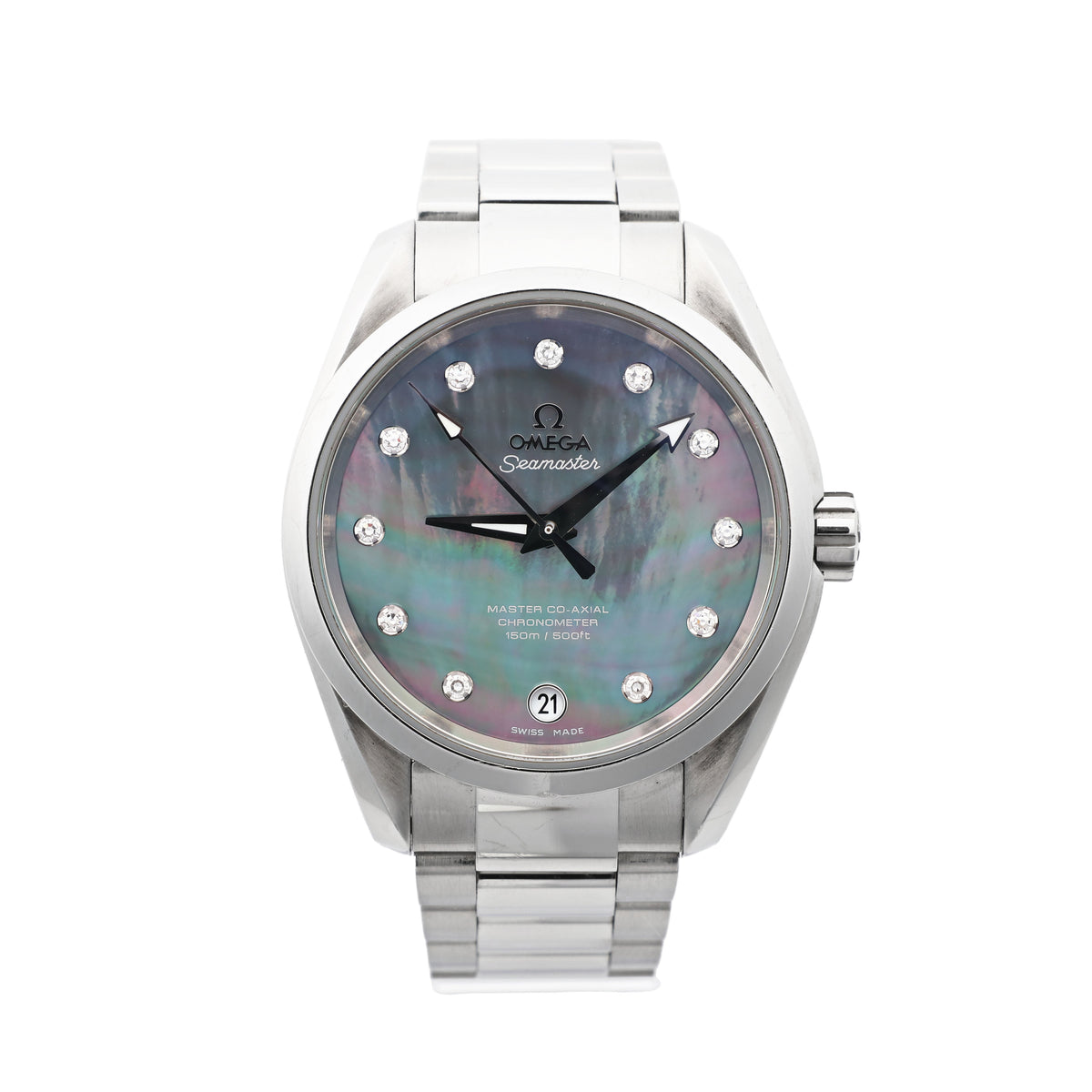 Omega Seamaster Aquaterra 231.10.39.21.57.001 87257832 SS AT Blue-Shell-Face Watch