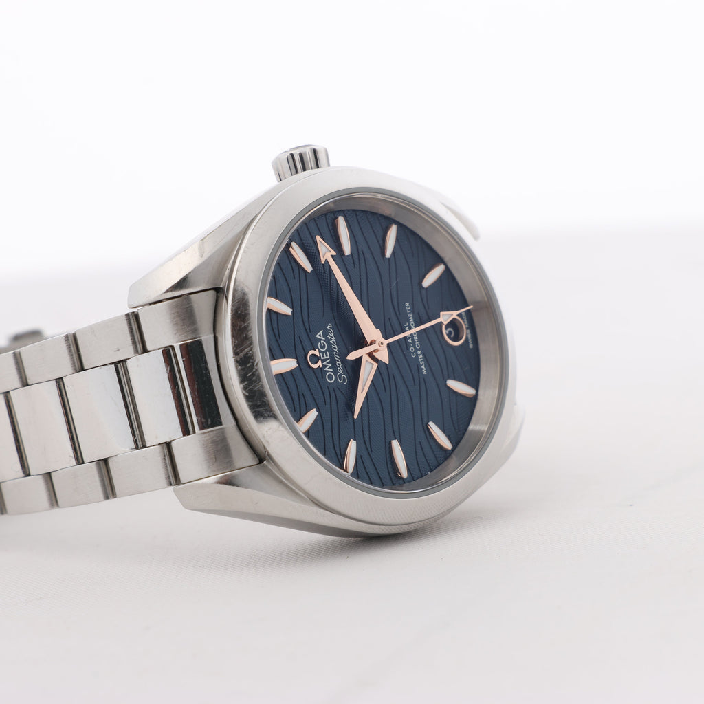 Omega Seamaster Aqua Terra Chronometer 220.10.34.20.03 SS AT Navy Blue Dial Watch