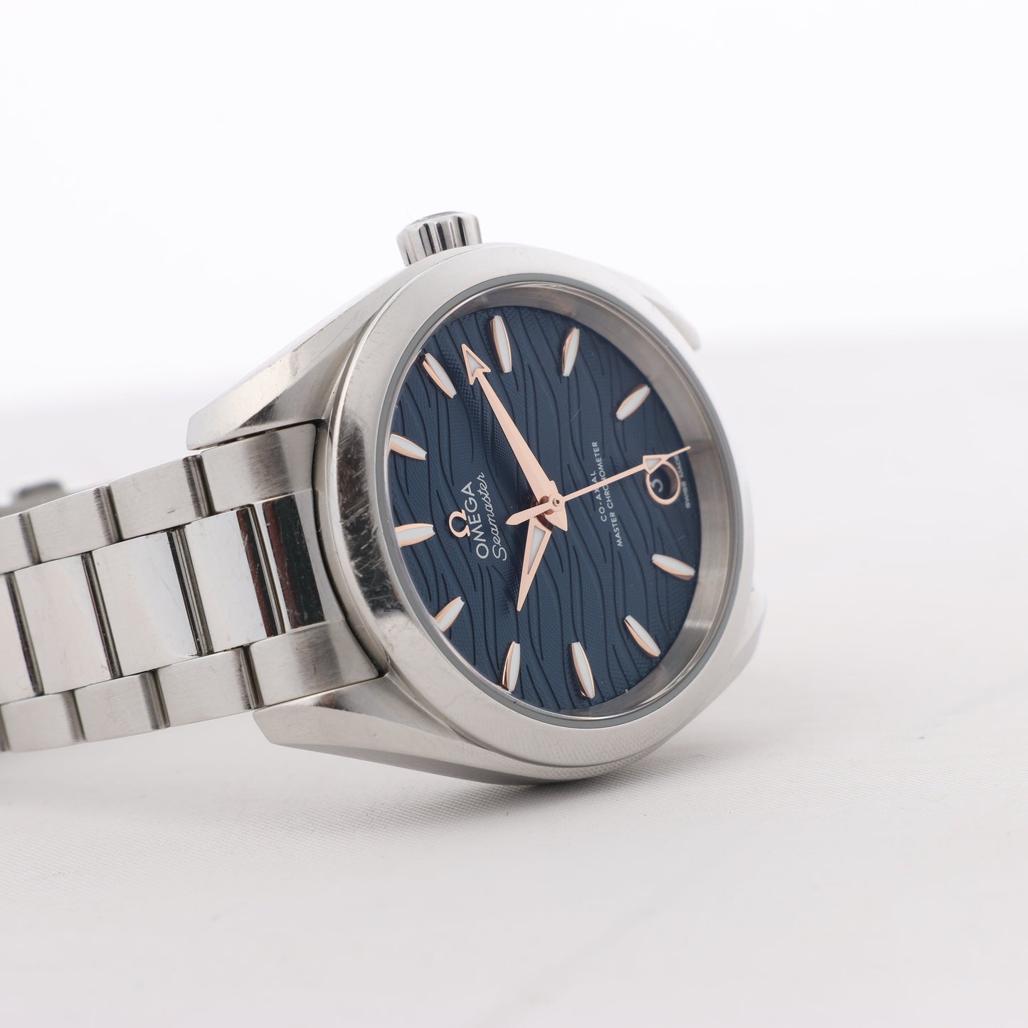 Omega Seamaster Aqua Terra Chronometer 220.10.34.20.03 SS AT Uhr mit marineblauem Zifferblatt