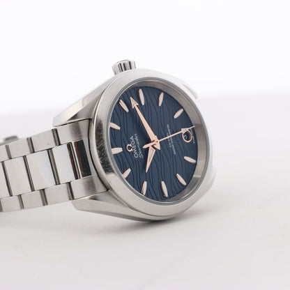 Omega Seamaster Aqua Terra Chronometer 220.10.34.20.03 SS AT Uhr mit marineblauem Zifferblatt