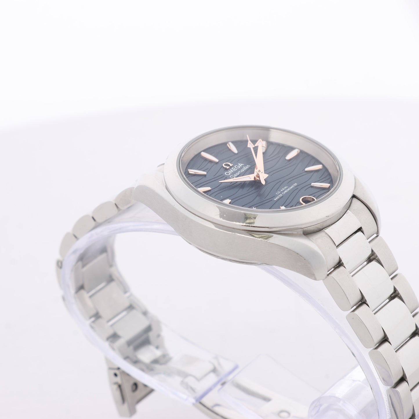 Omega Seamaster Aqua Terra Chronometer 220.10.34.20.03 SS AT Uhr mit marineblauem Zifferblatt