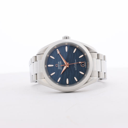 Montre Omega Seamaster Aqua Terra Chronometer 220.10.34.20.03 SS AT avec cadran bleu marine