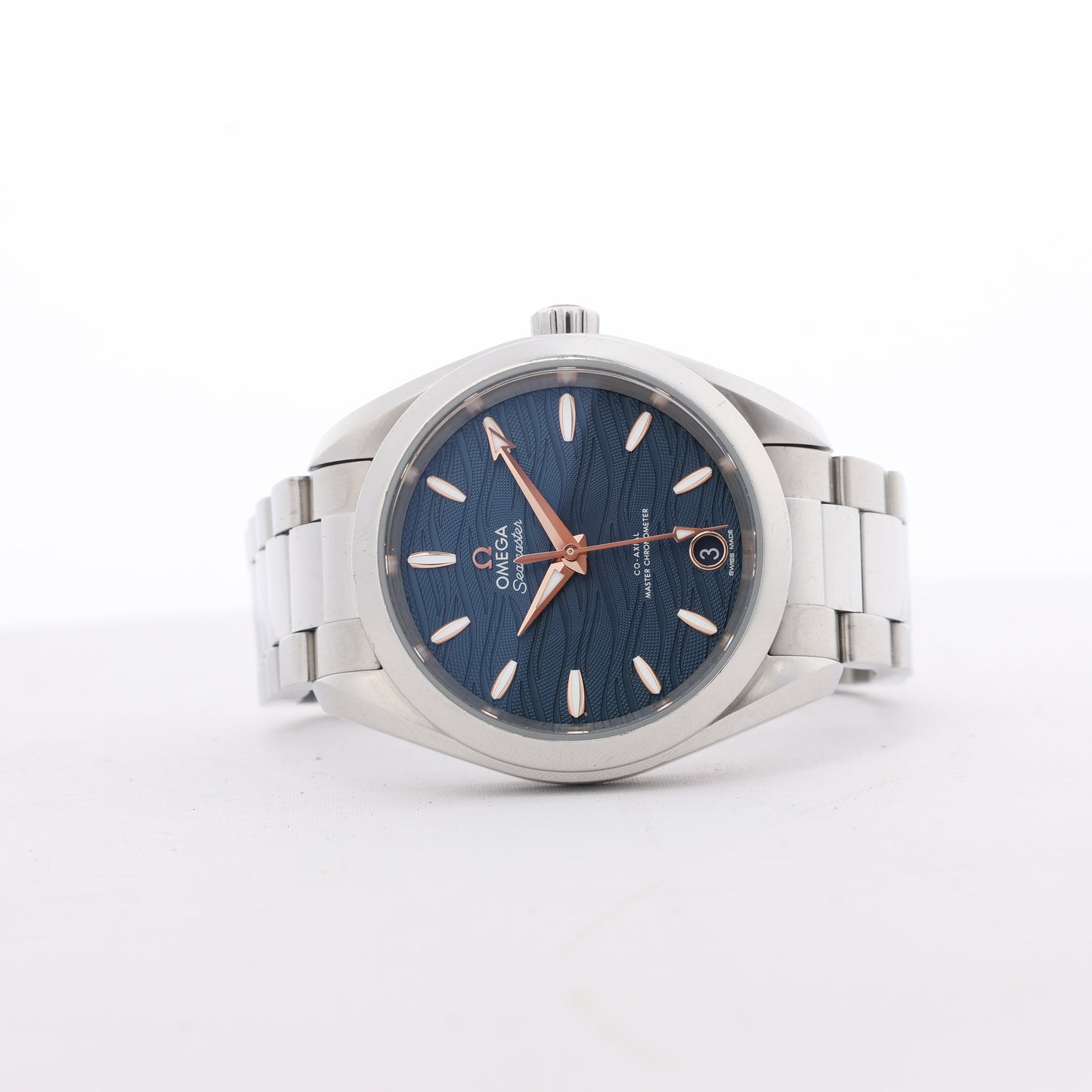 Omega Seamaster Aqua Terra Chronometer 220.10.34.20.03 SS AT Uhr mit marineblauem Zifferblatt