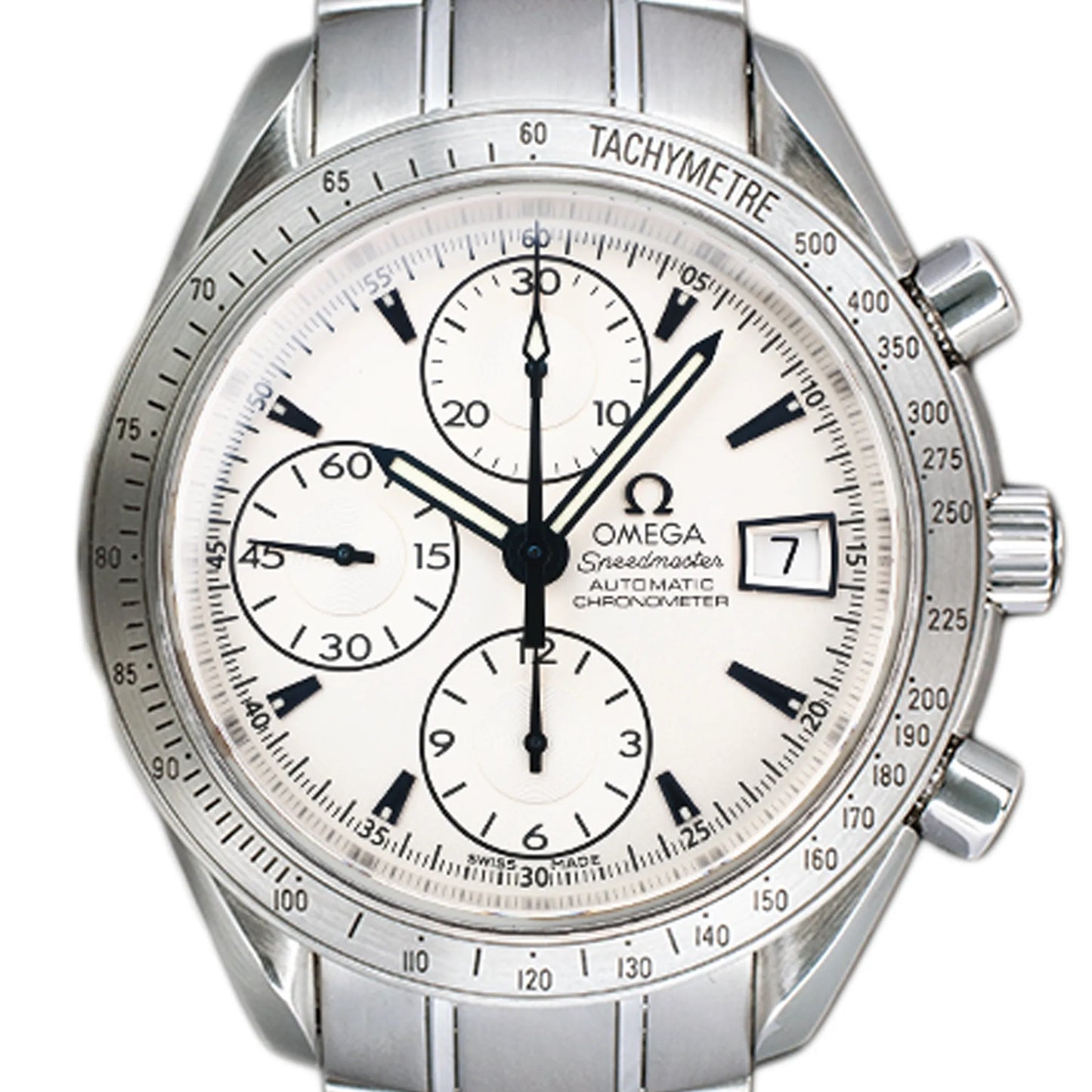 Omega Speedmaster 3211.32 84553426 SS SS AT Silbernes Zifferblatt