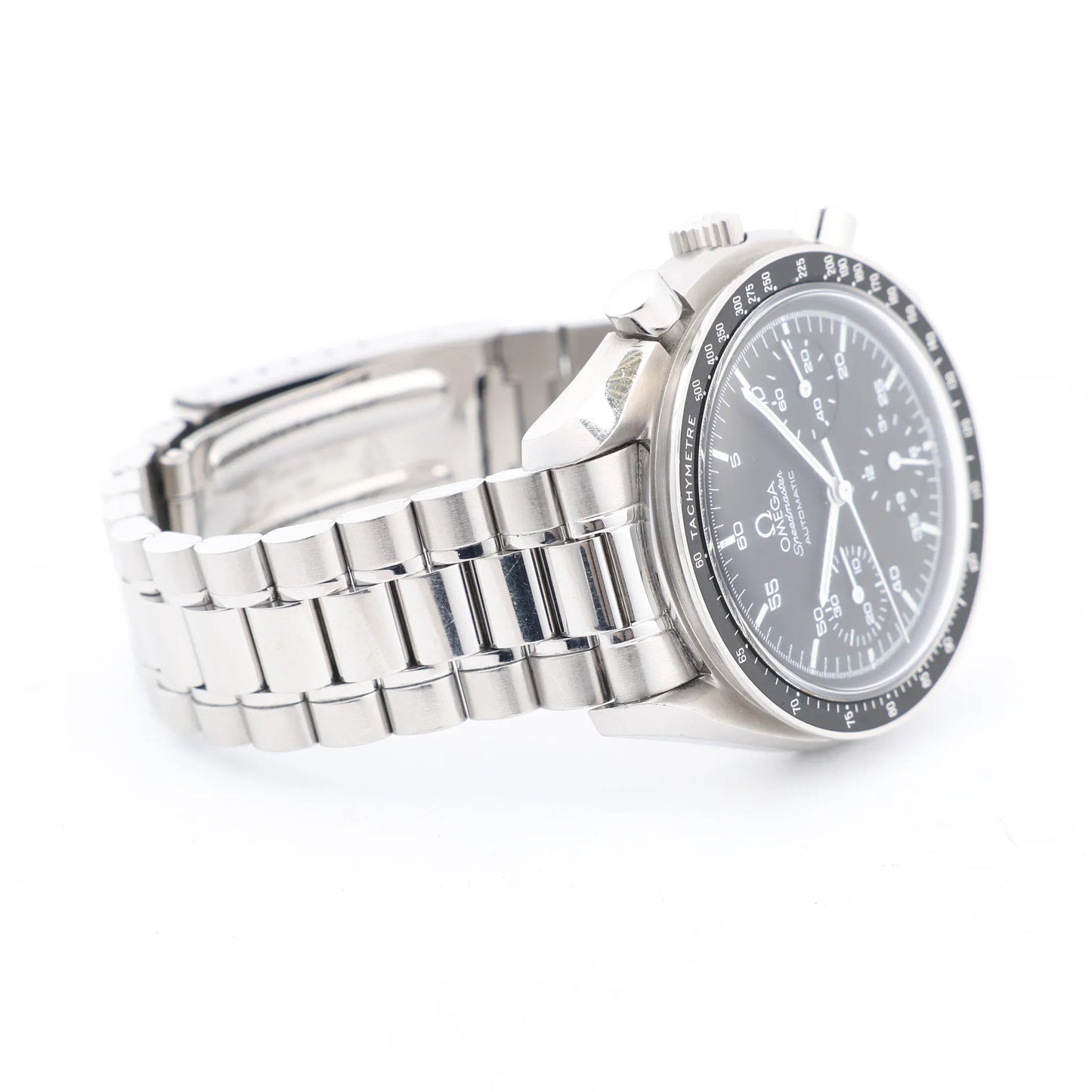 Omega Speedmaster 3510.50 59877179 SS AT Uhr mit schwarzem Zifferblatt