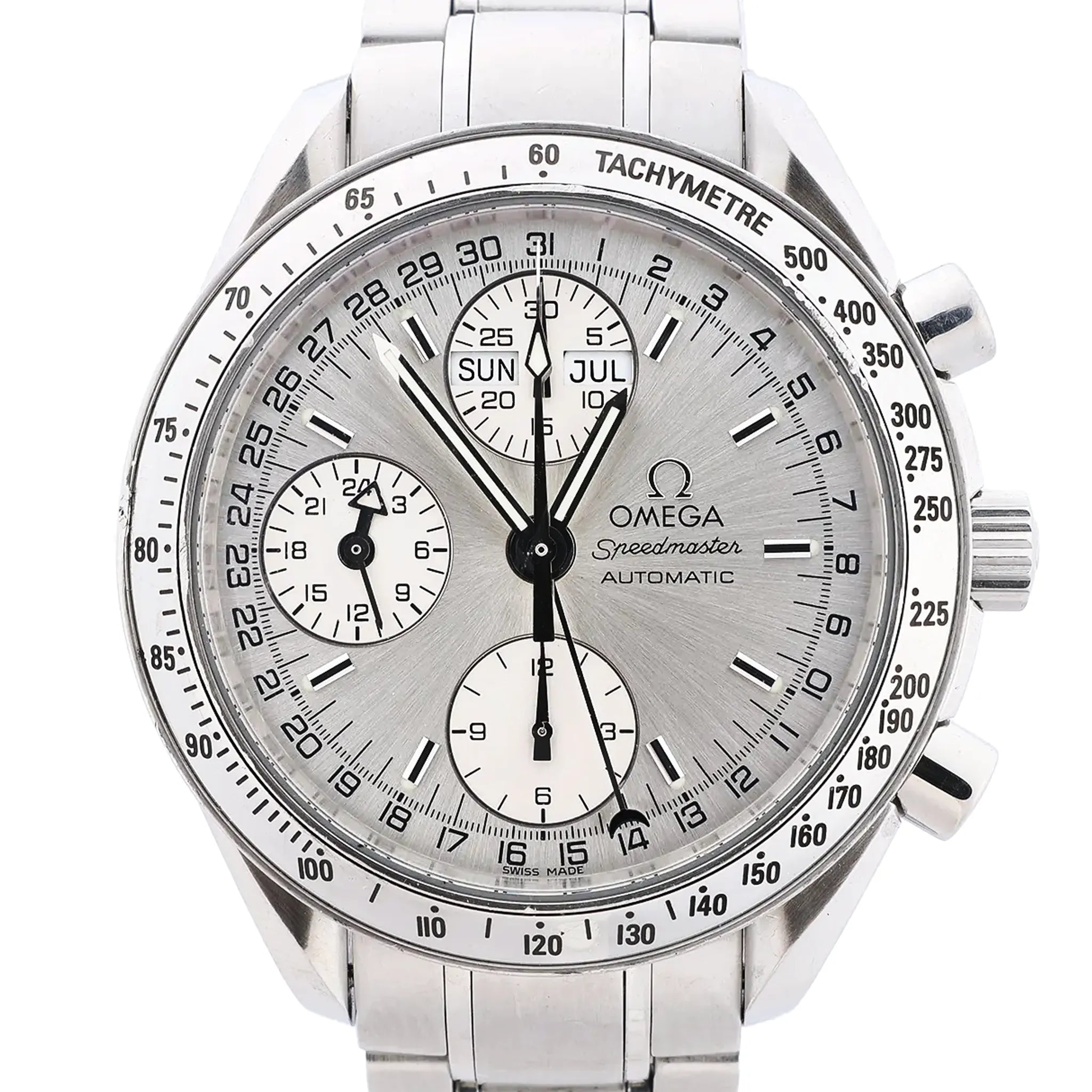 Omega Speedmaster 3523.30 57403570 SS AT Watch with Silver Dial
