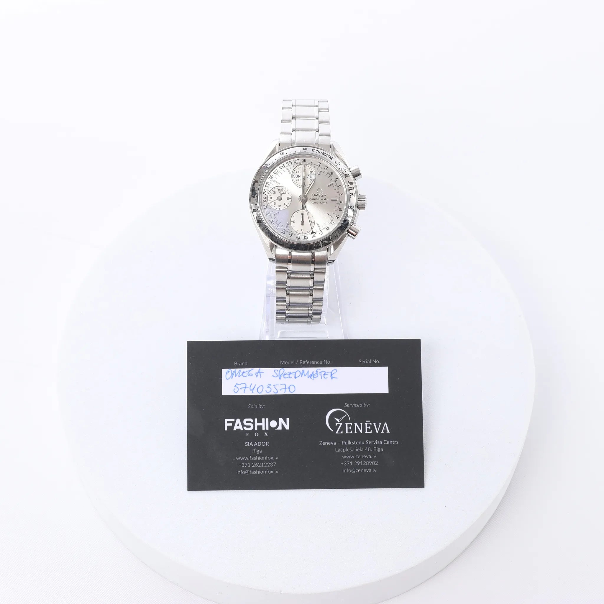 Omega Speedmaster 3523.30 57403570 SS AT Watch with Silver Dial