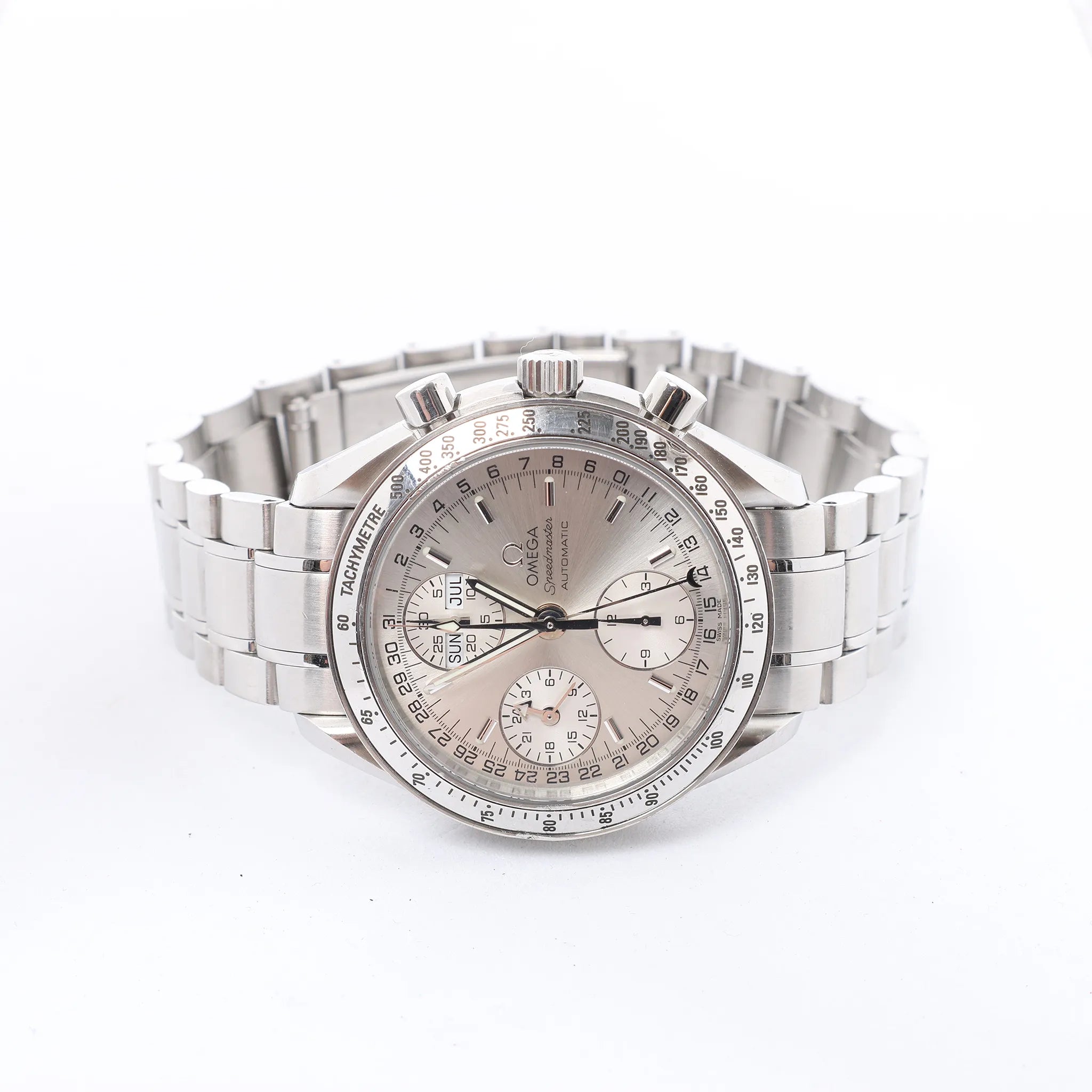 Omega Speedmaster 3523.30 57403570 SS AT Watch with Silver Dial